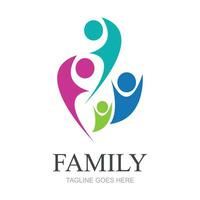 modelo de design de logotipo de família - vector