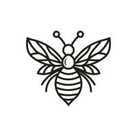 criativo abelha ícone. abelhão, querida fazer conceito. isolado vetor logotipo ilustração