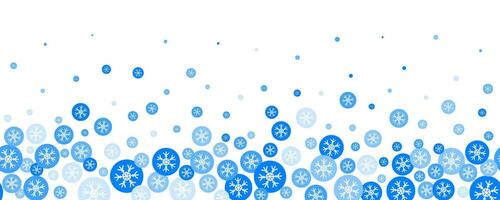 flocos de neve vetor fundo. inverno feriado decoração com azul cristal elementos. gráfico gelado quadro, Armação isolado em branco pano de fundo.