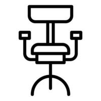 cadeira ícone ou logotipo ilustração esboço Preto estilo vetor