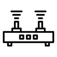 roteador Wi-fi ícone ou logotipo ilustração esboço Preto estilo vetor