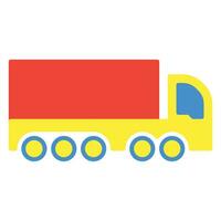 caminhão ícone ou logotipo ilustração plano cor estilo vetor