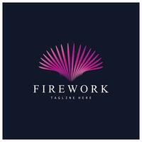 modelo de vetor de design de logotipo de fogos de artifício