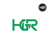 carta hgr monograma logotipo Projeto vetor