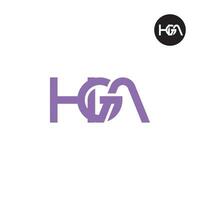 carta hga monograma logotipo Projeto vetor