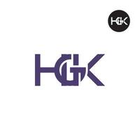 carta hgk monograma logotipo Projeto vetor