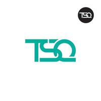 carta tsq monograma logotipo Projeto vetor