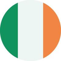 volta Irlanda bandeira vetor . volta irlandês bandeira isolado em branco fundo