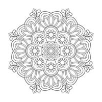 geométrico mandala flor Projeto coloração livro vetor Arquivo