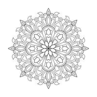 elegante simples mandala flor Projeto coloração livro vetor Arquivo