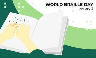 ilustração vetorial do dia mundial do braille vetor