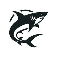 vetor ícone ilustração desenho animado Tubarão logotipo silhueta mascote