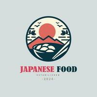 japonês Comida restaurante logotipo modelo Projeto para marca ou companhia e de outros vetor