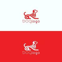 uma criativo e atraente cachorro logotipo vetor