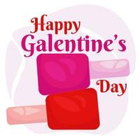 feliz galentine dia, idéia para uma bandeira, poster ou cartão para uma solteira festa ou encontros do amigas vetor