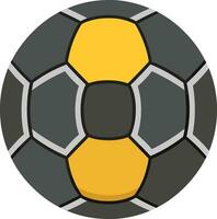 uma futebol bola com amarelo e Preto cores vetor