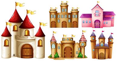 Cinco projeto de torres do castelo vetor
