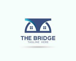 ponte construtor logotipo Projeto vetor