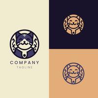 Magia gato logotipo o negócio vetor