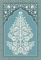 digital Projeto étnico fronteira têxtil impressão Projeto. tradicional indiano floral motivo. vetor
