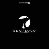 Urso logotipo animal vetor Projeto gráfico ilustração