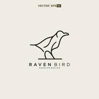 Raven logotipo ícone desenhos vetor ilustração