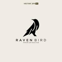 Raven logotipo ícone desenhos vetor ilustração