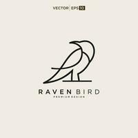 Raven logotipo ícone desenhos vetor ilustração