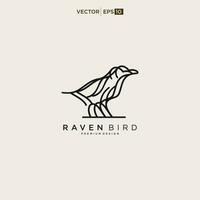 Raven logotipo ícone desenhos vetor ilustração