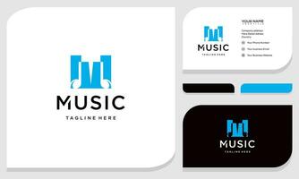 música Nota vetor logotipo modelo