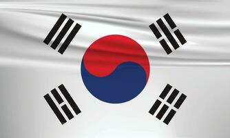 ilustração do sul coreano bandeira e editável vetor sul coreano país bandeira