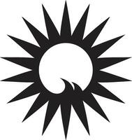 deslumbrante horizonte Sol simbolismo ensolarado serenidade Sol logotipo Projeto vetor