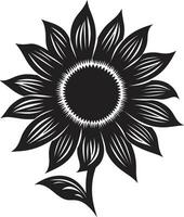 vívido reluzente girassol logotipo Projeto florescente flora girassol marca vetor