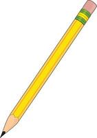 uma amarelo lápis vetor