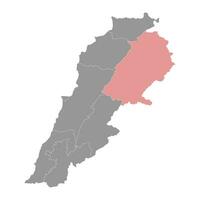Baalbek hermel governadoria mapa, administrativo divisão do Líbano. vetor ilustração.