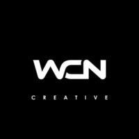 wcn carta inicial logotipo Projeto modelo vetor ilustração
