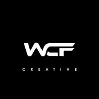 wcf carta inicial logotipo Projeto modelo vetor ilustração