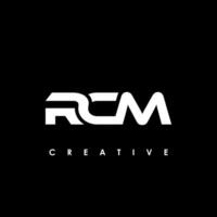 rcm carta inicial logotipo Projeto modelo vetor ilustração