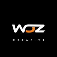woz carta inicial logotipo Projeto modelo vetor ilustração