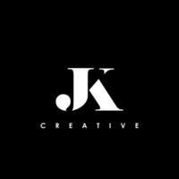 jk carta inicial logotipo Projeto modelo vetor ilustração