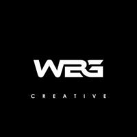 wbg carta inicial logotipo Projeto modelo vetor ilustração