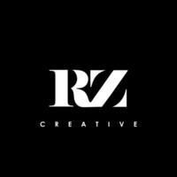 rz carta inicial logotipo Projeto modelo vetor ilustração