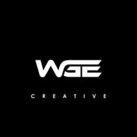 wge carta inicial logotipo Projeto modelo vetor ilustração