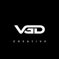 vgd carta inicial logotipo Projeto modelo vetor ilustração