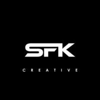 sfk carta inicial logotipo Projeto modelo vetor ilustração