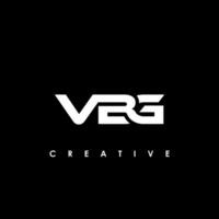 vbg carta inicial logotipo Projeto modelo vetor ilustração