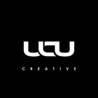 ucu carta inicial logotipo Projeto modelo vetor ilustração