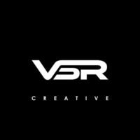 vsr carta inicial logotipo Projeto modelo vetor ilustração