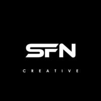 sfn carta inicial logotipo Projeto modelo vetor ilustração