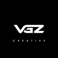 vgz carta inicial logotipo Projeto modelo vetor ilustração